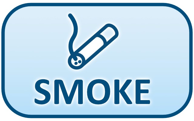 Ikona čidel cigaretového kouře - SMOKE (anglicky kouř)